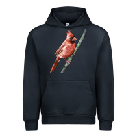 Navy Northern Cardinal Bird Urban Hoodie - LillyAllenDesigns