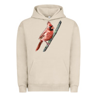 Pigment French Oak Northern Cardinal Bird Urban Hoodie - LillyAllenDesigns