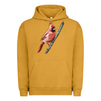 Pigment Peanut Butter Northern Cardinal Bird Urban Hoodie - LillyAllenDesigns