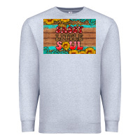 Heather Grey sassy little soul  skinny metal can holder Premium Sweatshirt - HRA Design Shop