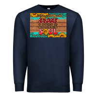 Navy sassy little soul  skinny metal can holder Premium Sweatshirt - HRA Design Shop
