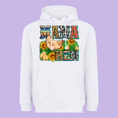Mama Hen Heavyweight Hoodie Designed By Zillion Design Studio