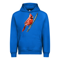 Cobalt Northern Cardinal Bird Urban Hoodie - LillyAllenDesigns