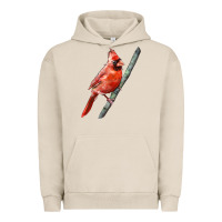 Pigment French Oak Northern Cardinal Bird Urban Hoodie - LillyAllenDesigns