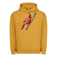 Pigment Peanut Butter Northern Cardinal Bird Urban Hoodie - LillyAllenDesigns