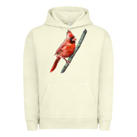 Pigment Pistachio Northern Cardinal Bird Urban Hoodie - LillyAllenDesigns