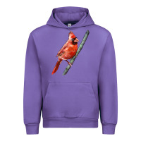 Tulip Northern Cardinal Bird Urban Hoodie - LillyAllenDesigns