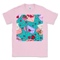 Bubblegum Pink valentines day love letter and envelope Classic Tee - BundleAndBundleShop
