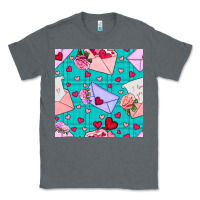 Charcoal Heather valentines day love letter and envelope Classic Tee - BundleAndBundleShop