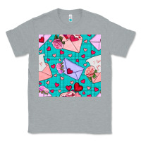 Heather Grey valentines day love letter and envelope Classic Tee - BundleAndBundleShop