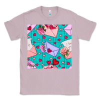 Lilac valentines day love letter and envelope Classic Tee - BundleAndBundleShop