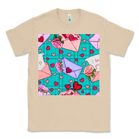 Mushroom valentines day love letter and envelope Classic Tee - BundleAndBundleShop