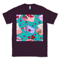Plum valentines day love letter and envelope Classic Tee - BundleAndBundleShop