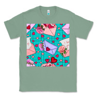 Sage valentines day love letter and envelope Classic Tee - BundleAndBundleShop