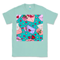 Seafoam valentines day love letter and envelope Classic Tee - BundleAndBundleShop