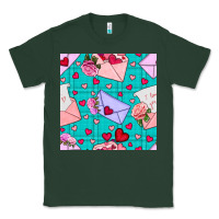Sports Green valentines day love letter and envelope Classic Tee - BundleAndBundleShop