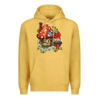 Antique Gold welcome gnome ladybug Premium Hoodie - BarkalooDesign