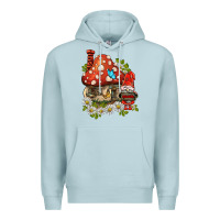 Blue Mist welcome gnome ladybug Premium Hoodie - BarkalooDesign