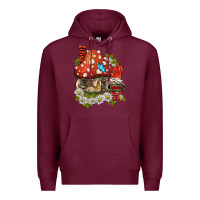 Burgundy welcome gnome ladybug Premium Hoodie - BarkalooDesign
