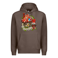 Coffee welcome gnome ladybug Premium Hoodie - BarkalooDesign