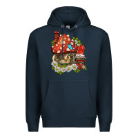 Navy welcome gnome ladybug Premium Hoodie - BarkalooDesign