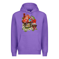 Purple welcome gnome ladybug Premium Hoodie - BarkalooDesign
