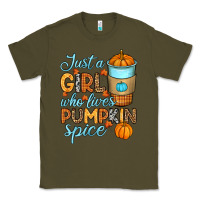 Army Green Just a girl who loves pumpkin spice Classic Tee - RanaPortraitStore