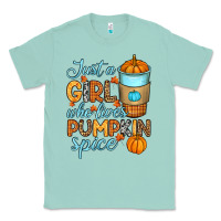 Seafoam Just a girl who loves pumpkin spice Classic Tee - RanaPortraitStore