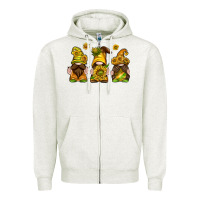 Sunflower Gnomies Zipper Hoodie | Teevron