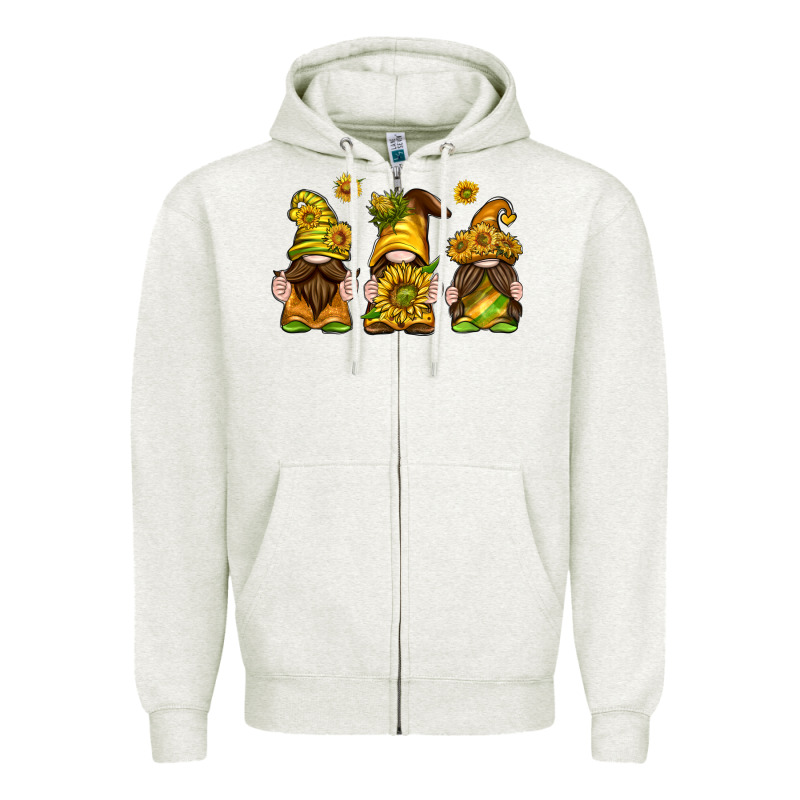 Sunflower Gnomies Zipper Hoodie by texasbilliewilder | Teevron