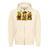 Sandshell sunflower gnomies Zipper Hoodie - texasbilliewilder