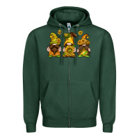 Sports Green sunflower gnomies Zipper Hoodie - texasbilliewilder