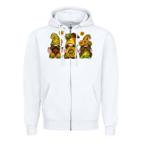 White sunflower gnomies Zipper Hoodie - texasbilliewilder