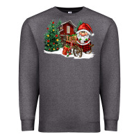 Charcoal Heather christmas gnomes barnyard Premium Sweatshirt - FaDigitalArtStudio