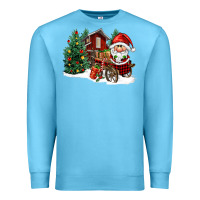 Ocean Blue christmas gnomes barnyard Premium Sweatshirt - FaDigitalArtStudio