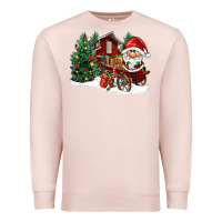 Pale Pink christmas gnomes barnyard Premium Sweatshirt - FaDigitalArtStudio
