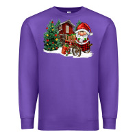 Purple christmas gnomes barnyard Premium Sweatshirt - FaDigitalArtStudio