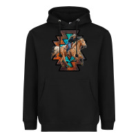 Black cowgirl with aztec Heavyweight Hoodie - RanaPortraitStore