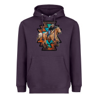 Plum cowgirl with aztec Heavyweight Hoodie - RanaPortraitStore