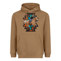 Toasted Coconut cowgirl with aztec Heavyweight Hoodie - RanaPortraitStore