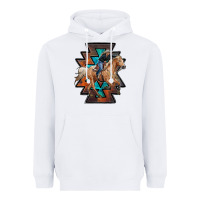 White cowgirl with aztec Heavyweight Hoodie - RanaPortraitStore
