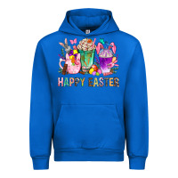 Cobalt Happy Easter coffee cups with Bunny Urban Hoodie - NancyCooperArtShop