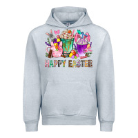 Heather Grey Happy Easter coffee cups with Bunny Urban Hoodie - NancyCooperArtShop
