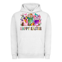 Pigment Lunar Rock Happy Easter coffee cups with Bunny Urban Hoodie - NancyCooperArtShop