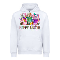 White Happy Easter coffee cups with Bunny Urban Hoodie - NancyCooperArtShop