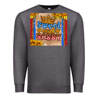 Charcoal Heather usa flag sweet and sassy Premium Sweatshirt - HRA Design Shop