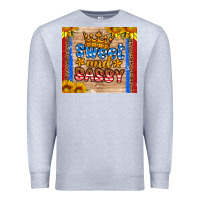 Heather Grey usa flag sweet and sassy Premium Sweatshirt - HRA Design Shop