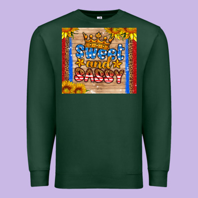 Usa Flag Sweet And Sassy Premium Sweatshirt Designed By Hra Design Shop