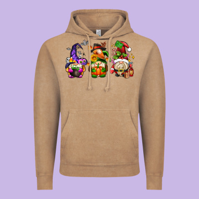 Hallothanksmas Gnome Vintage Hoodie Designed By Adodesignshop