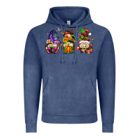 Vintage Denim hallothanksmas gnome Vintage Hoodie - AdoDesignShop